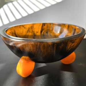 Cuenco decorativo moderno de resina para el hogar, centro de mesa para sala de estar, oficina, mesa y decoración de interiores. - Product Image 3
