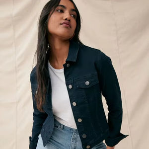 Chaqueta vaquera tie-dye para mujer, estilo lavado único y colorido, abrigo de mezclilla a la moda - Product Image 1