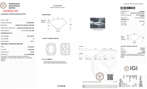 Diamantes de Laboratorio Johari Modernos de Lujo |   Corte Cojín |   Certificado IGI Sostenible |   Ecoconsciente y Brillante |   Color D - Product Image 3