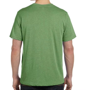 T-shirts en jersey unisexe en gros, légers, en maille chinée, pour hommes, col rond, respirants, en laine mérinos légère - Product Image 2