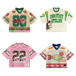Maillot de football en mesh premium pour homme, style hip-hop, avec logo personnalisé par sublimation, disponible en plusieurs couleurs. - Product Image 1
