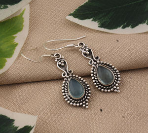 ต่างหูอะความารีนธรรมชาติทรงหยดน้ำ เงินแท้ 925 หรูหรา รูปทรงหยดน้ำ ประดับพลอยประจำเดือนมีนาคม เครื่องประดับสำหรับผู้หญิง งานปาร์ตี้ ขายส่ง - Product Image 5