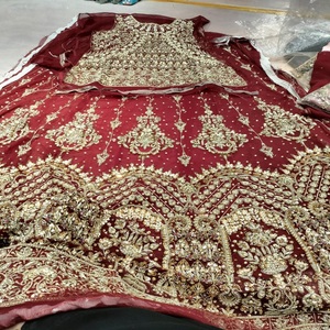 Best Quality Pakistani Bridal Dress Designer Chiffon <b>Lehenga</b> Lace Embroidery Women's Wedding Special Occasion Indian Wedding - Product Image 5