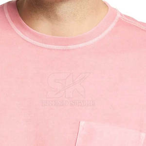 T-shirt uni à poche en coton 100% pour adulte, respirant, à manches courtes, de qualité supérieure, idéal pour l'été - Product Image 3