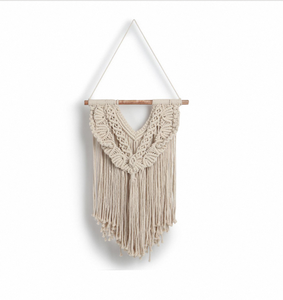 Tapiz Boho de Macramé para Colgar en la Pared, Hecho a Mano con Cuerda de Algodón, Decoración Geométrica de Tela para Dormitorio o Sala de Estar - Product Image 1