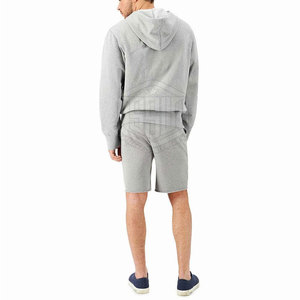 Conjunto de Sudadera con Capucha y Pantalones Cortos para Hombre, Diseño Personalizado de Última Moda, Cierre con Cordón, Alta Calidad, Colores Contrastantes - Product Image 3