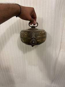 Boîte de rangement vintage en laiton gravée à la main, style Mid-Century Modern, pour salon et salle à manger - Product Image 4