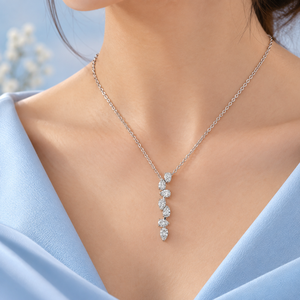 Collar con Colgante de Diamante Cultivado en Laboratorio en Forma de Gota de Pera, Oro de 14K, Color D-E, Incoloro, Solitario, para Compromiso, Boda, Fiesta, Regalo de Lujo - Product Image 3