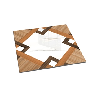 Alfombra de Porcelana para Piso, Nueva Colección, Diseño Moderno, Excelente Calidad, Color Marrón y Blanco, Acabado Brillante, Resistente al Agua - Product Image 1