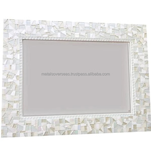 Vente en gros Mosaïque de mur en verre Grand miroir suspendu pleine longueur Fashion Home Decor pour le salon Tous les cadres de verre perlé Miroir - Product Image 6