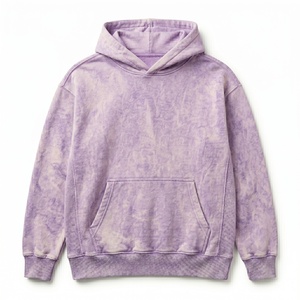 Sweat à capuche oversize en coton délavé personnalisé, style rétro vintage streetwear, épais, respirant, qualité supérieure - Product Image 1