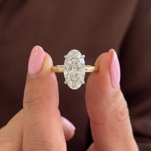 3.01CT Oval Cut Lab Grown Diamond Engagement Ring 14K Yellow Gold Solitaire Wedding Ring IGI Certified Anniversary <b>Gift</b> <b>for</b> <b>Her</b> - Product Image 1