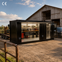 Atelier modulaire portable en conteneur entièrement équipé Etodevice de 20 pieds pour travaux de réparation, idéal pour la ferme, le jardin ou comme remise à outils.