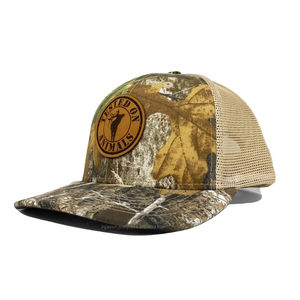 High Quality Leaf Camouflage Tactical Trucker Hats with Leather Logo Patch Camo Printing Performance <b>Cap</b> <b>Men</b> Hunting Gorras - Product Image 2