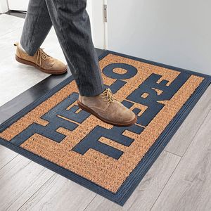 Paillasson d'entrée extérieur robuste en fibre de coco, antidérapant, à boucles, avec message 'Hello There Funny', pour décoration de porche d'accueil - Product Image 6