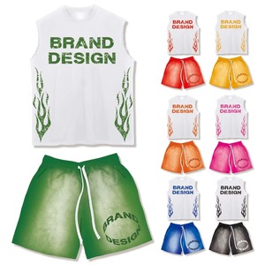 Conjunto de Camiseta sin Mangas y Pantalones Cortos con Serigrafía Personalizada, Calidad Premium, Efecto Desgastado por el Sol, Unisex, Ropa Casual Urbana, Venta al Por Mayor OEM - Product Image 3