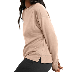 Best Selling <b>Sweatshirt</b> Casual Streetwear Drop Shoulder Figures Breathable Eco-friendly Hoodies Knitted <b>Sweatshirt</b> For Women's - Product Image 4