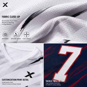 Tenue de football 7v7 professionnelle X Sports City, 100 % polyester respirant, micro-mesh, évacuation de l'humidité, extensible dans les 4 sens, durable, OEM/ODM - Product Image 3