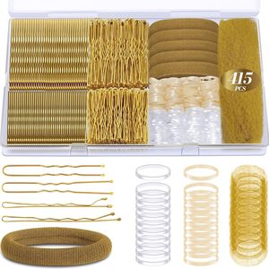Ensemble d'accessoires pour cheveux 300 pièces, pinces à cheveux en U, élastiques pour cheveux, kit de coiffure avec boîte de rangement pour femmes et filles - Product Image 6