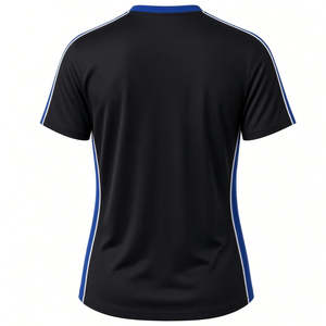 Camiseta Premium Negra Zeta Phi Beta 1920 para Mujer, Camiseta Azul Rey con Número Universitario, Franja Lateral Azul y Blanca, Cuello Redondo - Product Image 2