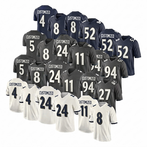 Maillots de football américain en gros, personnalisables avec nom et numéro d'équipe, vêtements de sport pour hommes, fabricant de vêtements de haute qualité, manches courtes, col en V - Product Image 1