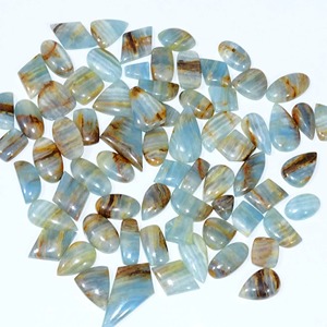 Lote al por mayor de gemas de calcita azul natural de calidad AAA+ en forma de cabujón sueltas, tamaño libre, para la fabricación de joyería fina - Product Image 1