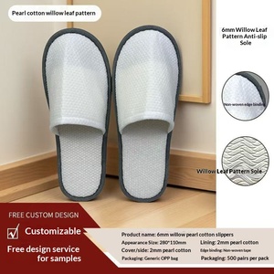 Nouvelle Saison – Chaussons d'<span class=keywords><strong>Hôtel</strong></span> Spéciaux en Coton Blanc Jetables, Grande Taille, Semelle Épaissie Antidérapante, Confortables et Luxueux - Product Image 4