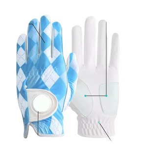 Gants de golf à doigts entiers pour hommes, marque privée, pour droitiers et gauchers, avec marqueur de balle, lot de 2, en cuir véritable, vente en gros pour usage sportif - Product Image 1