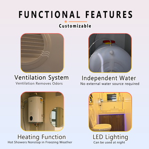 Saintfan hiện đại thép di động Trailer nhà vệ sinh bền <span class=keywords><strong>container</strong></span> Nhà Vật liệu cho sử dụng ngoài trời công viên Trường Học Văn Phòng phòng tắm - Product Image 4