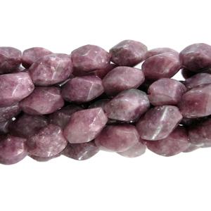 High Quality Lepidolite Nugget Faceted Tumbled <b>Drilled</b> Gemstone Full Strand Natural Stone Crystal Healing Necklace Wholesaler - Product Image 1