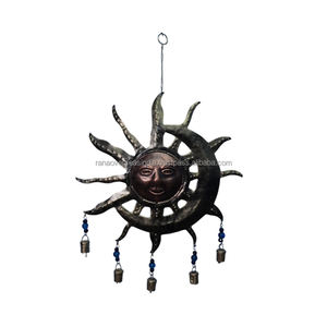กระดิ่งลมเหล็กแขวนผนังรูปดวงจันทร์และดวงอาทิตย์ต้องการมากตกแต่งบ้านแบบโบราณ - Product Image 4