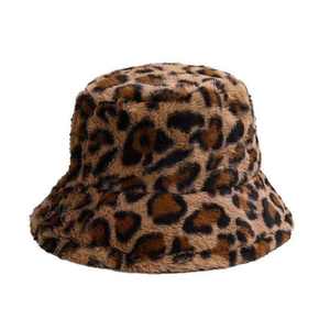 Chapeau Bob en Fausse Fourrure SIDDIQUI HOSINEX 2024 pour Femme, Uni, Laminé, Décontracté, Doux, Teint, Hiver Chaud, avec Nœud Déchiré - Product Image 1