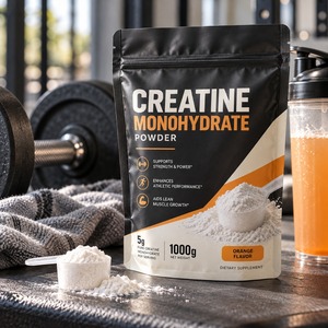 Creatina Monohidrato en Polvo Personalizada con Etiqueta Privada OEM ODM, 5g 1000g, Suplemento Deportivo Sabor Naranja - Product Image 1