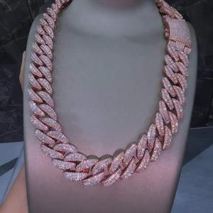 Exclusive 925 Sterling <b>Silver</b> Rhodium Plated Moissanite Hip Hop Style Tennis Necklace VVS Brilliant Cut Sparkling Diamond Look - Product Image 5