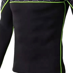 Combinaisons de plongée à manches longues pour hommes avec logo personnalisé, protection solaire UV, compression, séchage rapide, chemises de protection contre les éruptions cutanées, ensemble 2 pièces sans couture - Product Image 4