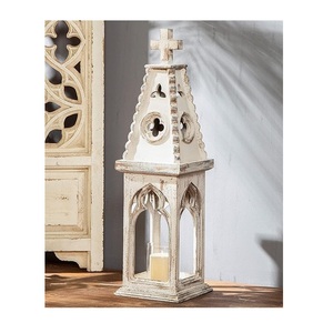 Lanterne en bois élégante de style rustique, porte-bougie décoratif pour table à manger et décoration de mariage, fabriquée par un fabricant OEM. - Product Image 3