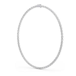 Collar de tenis de lujo en oro rosa de 9K con diamantes ovalados creados en laboratorio en línea continua, 46.44 CTW - Product Image 3