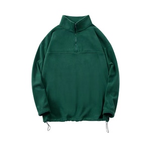 Sudaderas con Capucha de Algodón Grueso de Alta Calidad para Hombre, Sudaderas Lisas Deportivas con Cuello Alto, Sudadera Personalizada con Media Cremallera - Product Image 2