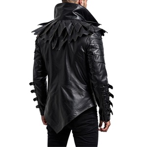 OEM Customized Men's Leather <b>Jackets</b> Stand Collar <b>Waterproof</b> High Quality New Design <b>Winter</b> Street Style Custom Logo - Product Image 4
