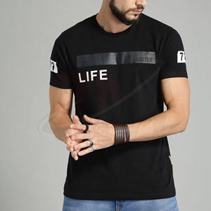Camisetas de lujo extragrandes, personalizadas con estampado gráfico, 100% algodón lavado, de tela gruesa, para hombre, color negro, según demanda personalizada. - Product Image 2