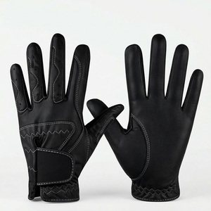 New Trending Men's Full Comfortable Leather Golf Gloves Breathable Solid Color Anti-Slip Professional Golf Gloves for Golfer - Product Image 4