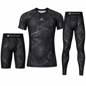 Conjunto Deportivo de Compresión para Hombre, Camiseta de Compresión MMA, Pantalones Cortos de Compresión MMA, Leggings, Kit de Lucha, Ropa Deportiva con Estampado por Sublimación - Product Image 1