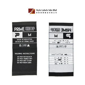 Étiquettes tissées personnalisées de qualité supérieure avec bords découpés au laser pour vêtements et sacs, avec logo de l'entreprise, étiquettes en tissu cousues lavables - Product Image 3