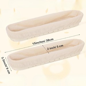 Vintage Rattan Banneton <b>Bread</b> Proofing <b>Basket</b> Set With Linen Liners Sourdough Fermentation <b>Basket</b> Baking Tool Wholesale - Product Image 2