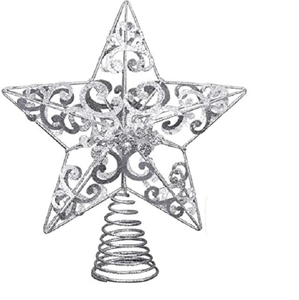 Novedad: Adorno de Estrella Metálica Brillante para la Punta del Árbol, Estrellas Brillantes Colgantes, Decoración Navideña para la Cima del Árbol - Product Image 2