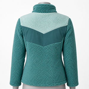 Veste polaire pour femme, combinaison de texture moelleuse, confort doux, style pratique, doublure en peau de mouton réversible pour les activités hivernales - Product Image 5