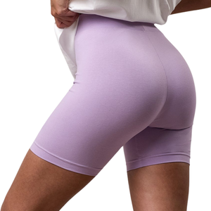 Shorts de cyclisme en jersey violet clair pour femme, taille haute, extensibles, pour le sport, le fitness, l'entraînement et les activités physiques - Product Image 2