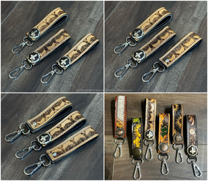 Nouveau porte-clés de poignet en cuir usiné à la main personnalisé porte-clés en cuir de vachette véritable porte-clés Concho en métal accessoires pour femmes - Product Image 3