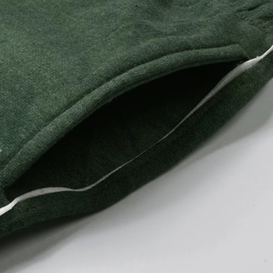 Men's Green <b>Tracksuit</b> Set Full Zip Sweatshirt and Pants Solid Color Casual Wear with Side Pockets Autumn Style - Product Image 3