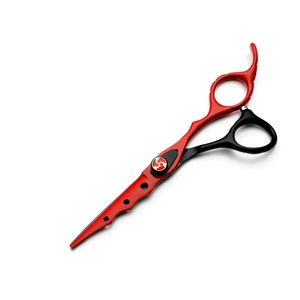 Juego profesional de tijeras de peluquero de acero inoxidable de 6 pulgadas con anillo de dedo extraíble para herramientas de corte de cabello y - Product Image 2